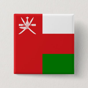 Bóton Quadrado 5.08cm Sultanato de Oman Flag