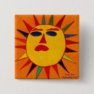 Bóton Quadrado 5.08cm Sun asteca
