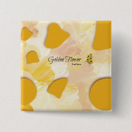 Bóton Quadrado 5.08cm sunflower button 
