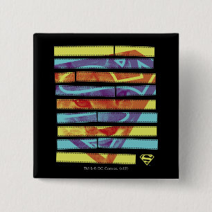 Bóton Quadrado 5.08cm Supergirl Filmstrip