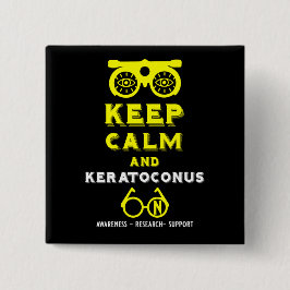 Bóton Quadrado 5.08cm Suporte E Consciência De Keratoconus