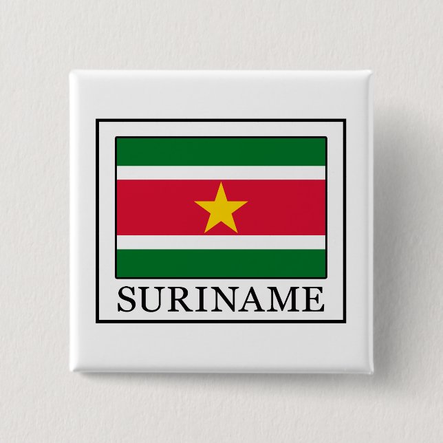 Bóton Quadrado 5.08cm Suriname (Frente)