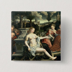 Bóton Quadrado 5.08cm Susanna e as pessoas idosas, 1567
