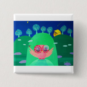 Bóton Quadrado 5.08cm Sussurros da montanha