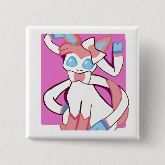 Bóton Quadrado 5.08cm Sylveon (pokemon)