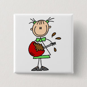 Bóton Quadrado 5.08cm T-shirt e presentes de mistura da massa da menina