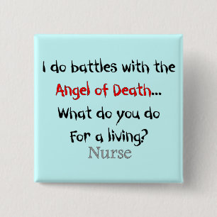 Bóton Quadrado 5.08cm T-shirt e presentes divertidos da enfermeira