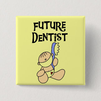 Bóton Quadrado 5.08cm T-shirt e presentes futuros do dentista do bebê