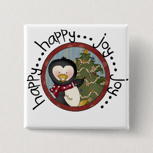 Bóton Quadrado 5.08cm T-shirts e presentes no feriado pinguim
