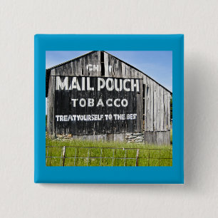 Bóton Quadrado 5.08cm Tabaco do malote de correio da mastigação, celei