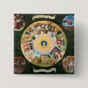 Bóton Quadrado 5.08cm Tabletop dos sete pecados mortais