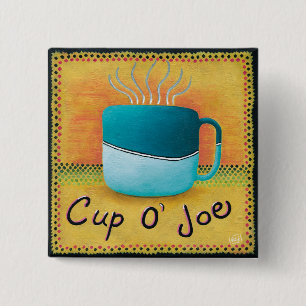Bóton Quadrado 5.08cm Taça de Joe Button