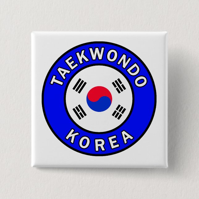 Bóton Quadrado 5.08cm Taekwondo (Frente)
