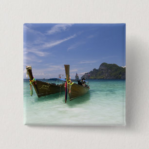 Bóton Quadrado 5.08cm Tailândia, Ilha Phi Phi Don, praia de Yong Kasem,