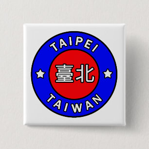 Bóton Quadrado 5.08cm Taipei Formosa