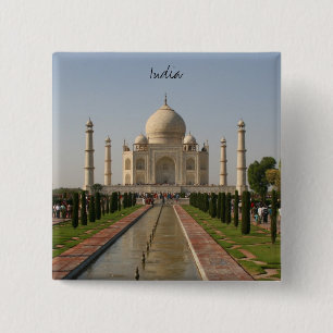 Bóton Quadrado 5.08cm taj mahal índia