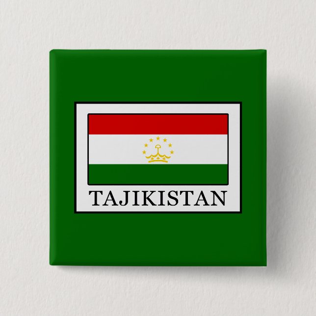 Bóton Quadrado 5.08cm Tajiquistão (Frente)