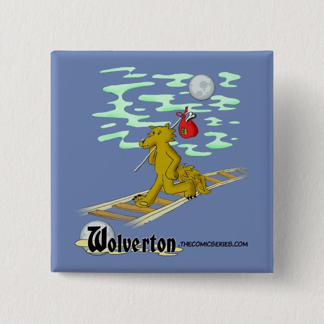 Bóton Quadrado 5.08cm Talbot nas trilhas (Frente)