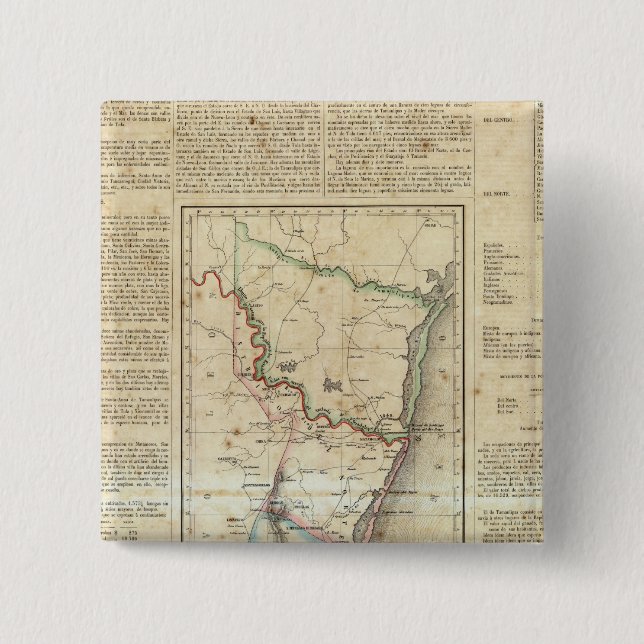 Bóton Quadrado 5.08cm Tamaulipas, México (Frente)