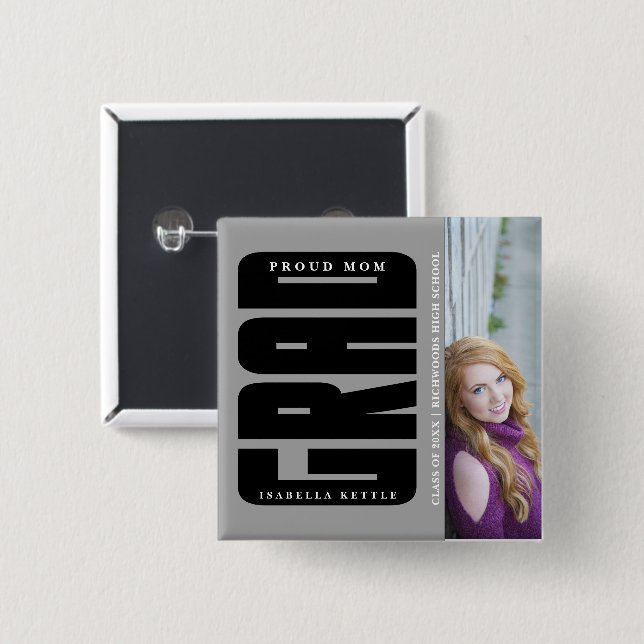Bóton Quadrado 5.08cm Tão Orgulhoso - Faça você Formando memórias fotogr (Frente & Verso)