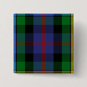 Bóton Quadrado 5.08cm Tartan de Malcolm do clã