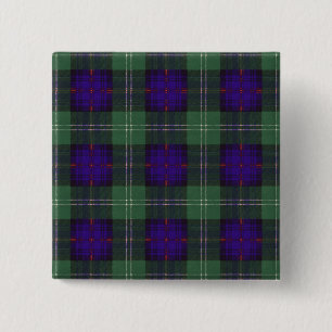 Bóton Quadrado 5.08cm Tartan do Scottish da xadrez do clã de Keith