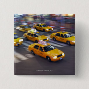 Bóton Quadrado 5.08cm Táxi amarelo de New York