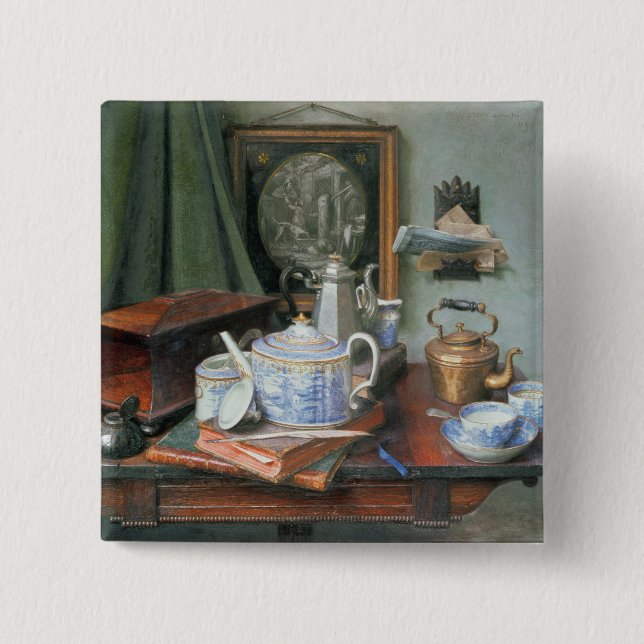 Bóton Quadrado 5.08cm Teatime (Frente)
