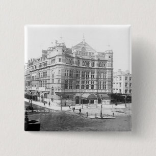 Bóton Quadrado 5.08cm Teatro da ópera inglês real, 1891