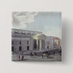 Bóton Quadrado 5.08cm Teatro real, jardim de Covent, 1809