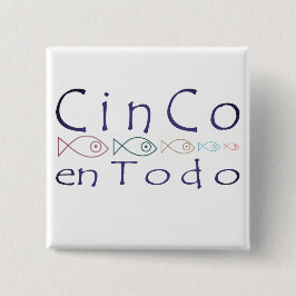 Bóton Quadrado 5.08cm Tecla CinCo en Todo Merchandise Square