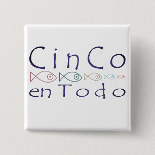 Bóton Quadrado 5.08cm Tecla CinCo en Todo Merchandise Square