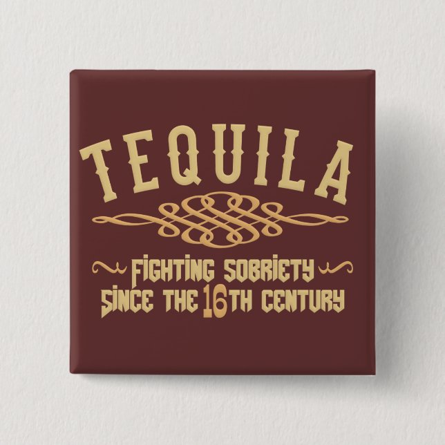 Bóton Quadrado 5.08cm Tecla TEQUILA (Frente)