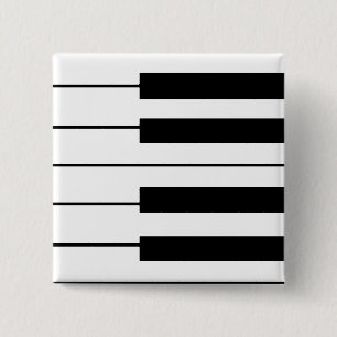 Bóton Quadrado 5.08cm teclas musicais