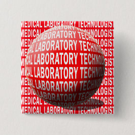 BÓTON QUADRADO 5.08CM TECNOLOGISTA DE LABORATÓRIO MÉDICO MLT SPHERE