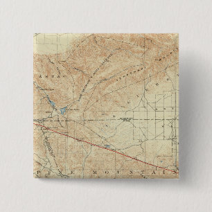 Bóton Quadrado 5.08cm Tejon quadrangular mostrando San Andreas Rift