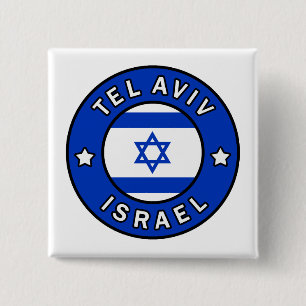 Bóton Quadrado 5.08cm Tel Aviv Israel