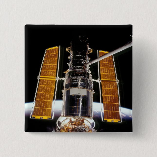 Bóton Quadrado 5.08cm Telescópio espacial Hubble (Frente)