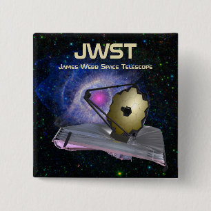 Bóton Quadrado 5.08cm Telescópio espacial James Webb JWST