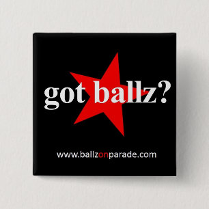 Bóton Quadrado 5.08cm Tem Ballz? Botão