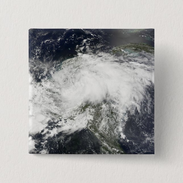 Bóton Quadrado 5.08cm Tempestade tropical Arthur (Frente)