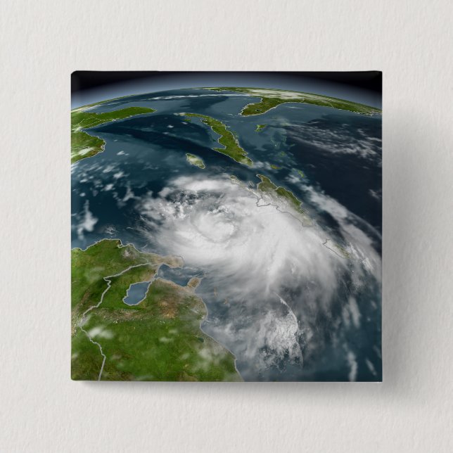 Bóton Quadrado 5.08cm Tempestade tropical Dennis (Frente)