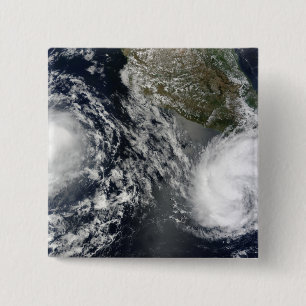 Bóton Quadrado 5.08cm Tempestades tropicais Blas e Celia