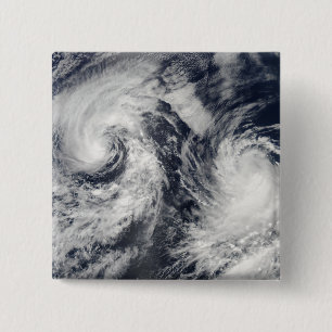 Bóton Quadrado 5.08cm Tempestades tropicais Boris e Cristina