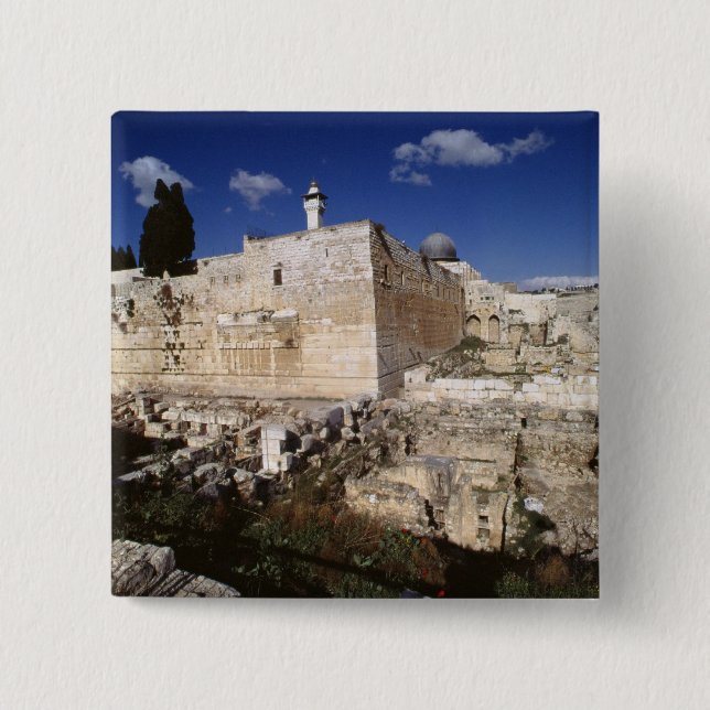 Bóton Quadrado 5.08cm Temple Mount (Frente)