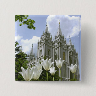 Bóton Quadrado 5.08cm Templo de Salt Lake City