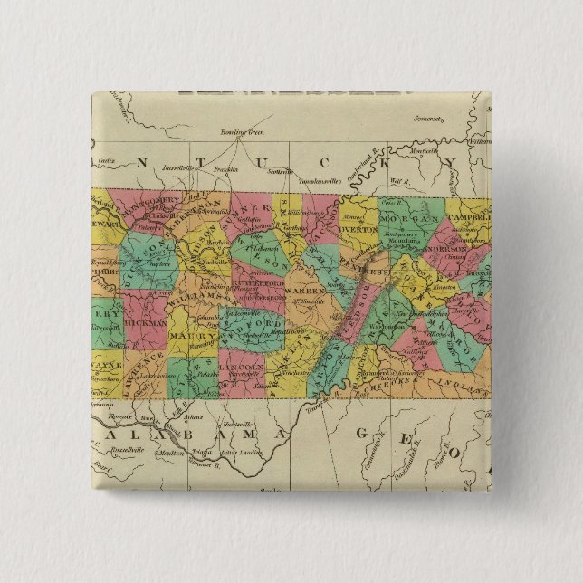 Bóton Quadrado 5.08cm Tennessee 7 (Frente)