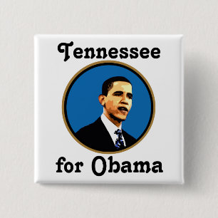 Bóton Quadrado 5.08cm Tennessee para Obama