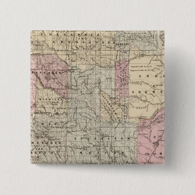 Bóton Quadrado 5.08cm Terr indiano (Frente)