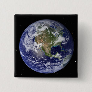 Bóton Quadrado 5.08cm Terra completa que mostra America do Norte 4